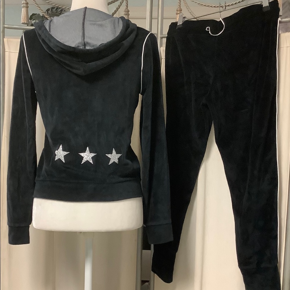 PBX SYDNEY SADICK Velour Hoodie Cropped Jogger Suit